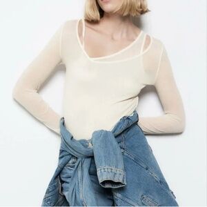 Zara ASYMMETRICAL LAYERED TOP